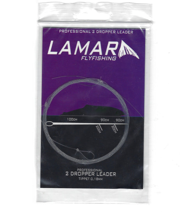 Lamar 2 dropper leader | Tippet 0,18mm 9ft - Flue.no - Fiskesener og -liner