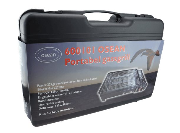 Osean Portabel Gassgrill mini - Flue.no - Gassbrennere til matlagning