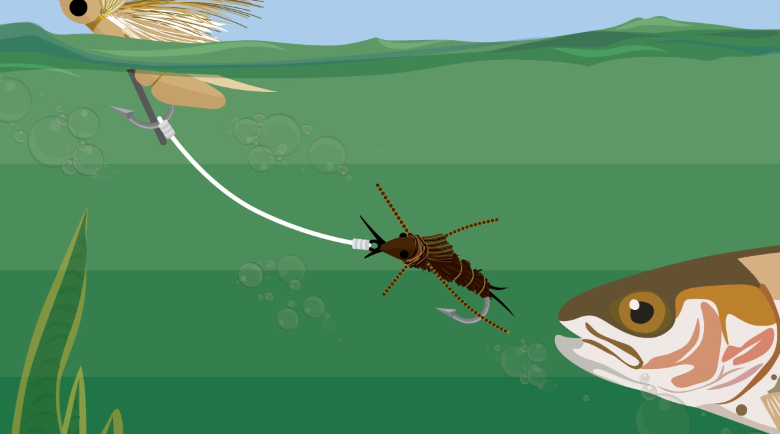 Flyvrfisk Rong FLUEFISKE MED TANDEM-RIG - Alt til Fluefiske