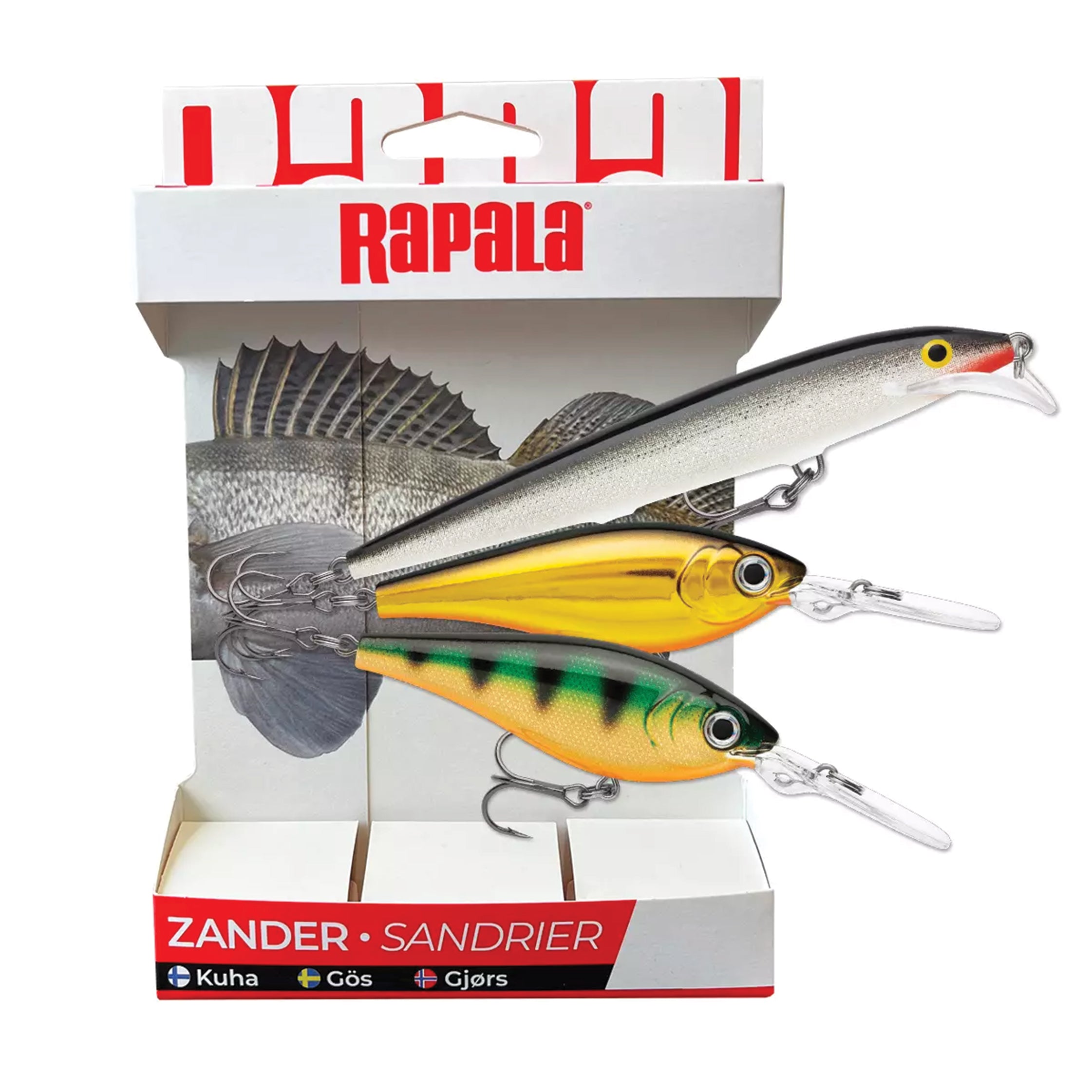 Rapala Essentials Zander Trolling Wobblersett Gjørs - Alt til