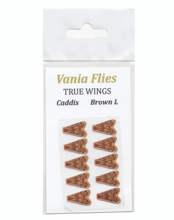 Perfekte Vingepar til Naturtro Fiskefluer: Vania True Wings Caddis Brun