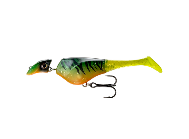 Headbanger Shad | Wobbler med jigg-hale - Flue.no - Jiggboks komplett med jigger