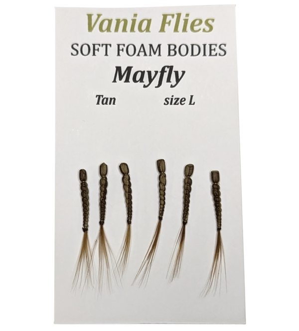 mayfly tan Vania - Soft foam bodies - Fluebindemateriell