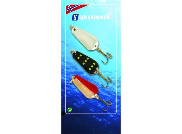 Sluksett Laks Spesial Classic 3pk | Sølvkroken - Flue.no - Fiskeagn og -sluker