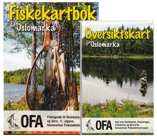 OFA Fiskekartbok for Oslomarka 11. utgave + OFA Turkart - Flue.no - Fiske