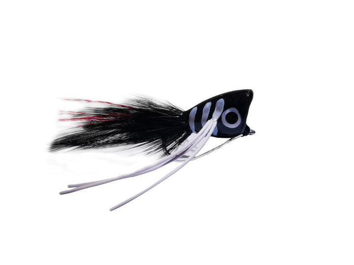 Popper | Stripet svart #6 - Flue.no - Fiskefluer