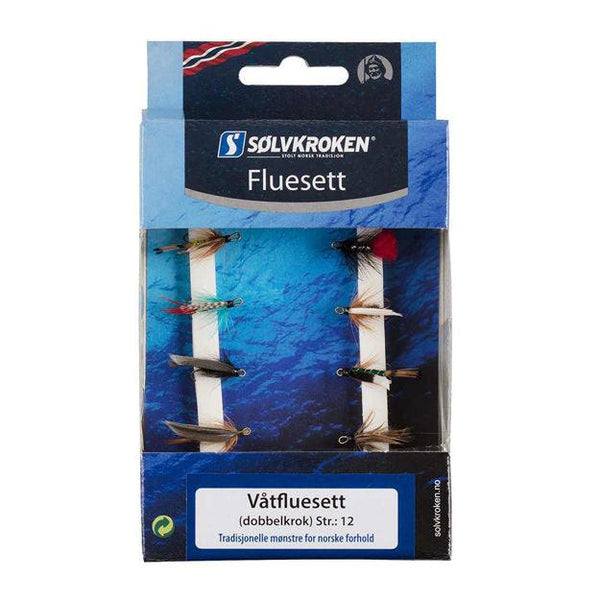 Sølvkroken | Våtfluesett Enkeltkrok - Flue.no - Fiskefluer