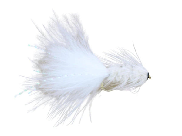 Woolly Bugger White (nohead) - Flue.no - Fiskefluer